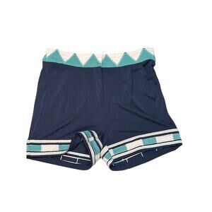 Boutique Easley Blue Tan Shorts NWT Small Casual Lightweight Summer